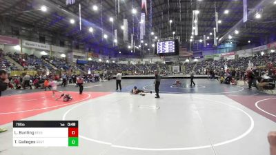 78 lbs Quarterfinal - Liam Bunting, Steel City Reloaded vs Tyrann Gallegos, Southwest Hammers