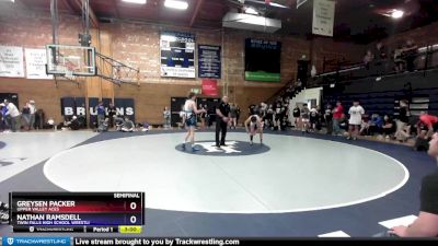 106 lbs Semifinal - Nathan Ramsdell, Twin Falls High School Wrestli vs Greysen Packer, Upper Valley Aces