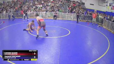 215 lbs Champ. Round 1 - Cayden Baker, Scappoose Wrestling vs Thomas Bischoff, Silverton Mat Club