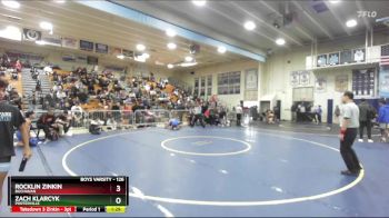 126 lbs Semifinal - Rocklin Zinkin, Buchanan vs Zach Klarcyk, Porterville