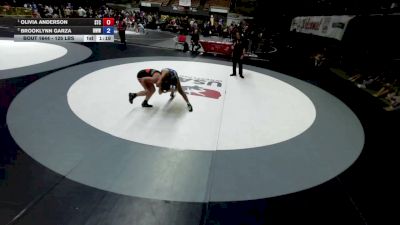 125 lbs 1st Place Match - Olivia Anderson, SilvaBack Training Center vs Brooklynn Garza, Red Wave Wrestling
