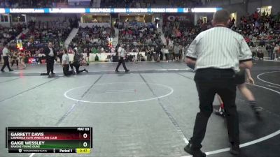 150 lbs Cons. Round 3 - Garrett Davis, Lawrence Elite Wrestling Club vs Gaige Wessley, Kansas Young Guns