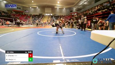 102-110 lbs Consi Of 4 - Zaylei Chavez, HURRICANE WRESTLING ACADEMY vs MaeKayla Harjo, Berryhill Wrestling Club