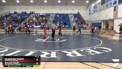 136 lbs Quarterfinal - Ibtasam Saleh, Sacramento City College vs Jacqueline Duarte, Fresno City College