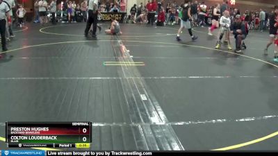 70 lbs Semifinal - Colton Louderback, Blair vs Preston Hughes, Backyard Brawlers