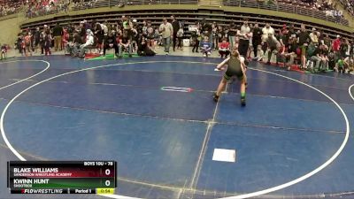 78 lbs Cons. Round 7 - Blake Williams, Sanderson Wrestling Academy vs Kwinn Hunt, Shootbox