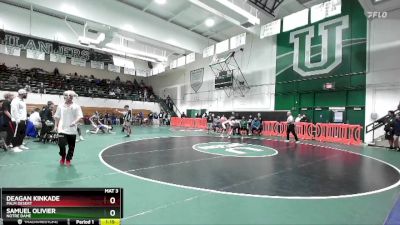 106 lbs Quarterfinal - Samuel Olivier, Notre Dame vs Deagan Kinkade, Palm Desert