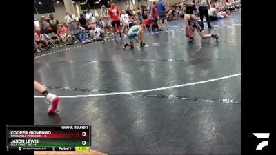 90 lbs Champ Round 1 (16 Team) - Jaxon Lewis, Gulf Coast WC vs Cooper Giovengo, Panhandle Punishers