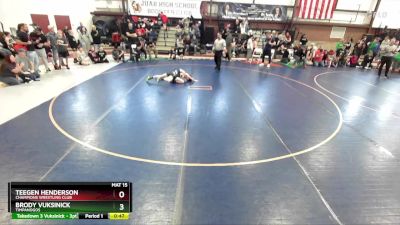 90 lbs Cons. Round 2 - Brody Vuksinick, Timpanogos vs Teegen Henderson, Champions Wrestling Club