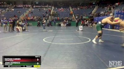 4A 285 lbs Semifinal - Nathan Carnes, Porter Ridge vs John Domencic, Green Hope