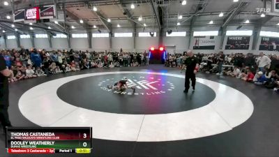 38 lbs 1st Place Match - Thomas Castaneda, El Paso Wildcats Wrestling Club vs Dooley Weatherly, Dumas Wrestling