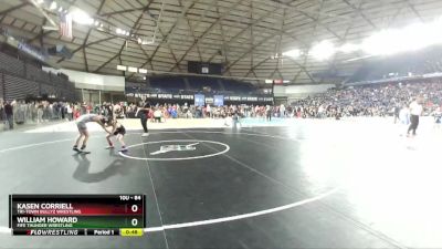 84 lbs Champ. Round 2 - Kasen Corriell, Tri-Town Bullyz Wrestling vs William Howard, Fife Thunder Wrestling