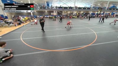 100 lbs 7th Place Match - Landon Burkett, Unattached vs Gavin Lamers, .