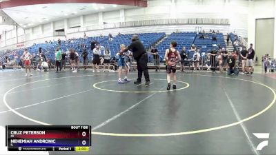 71 lbs Round 3 - Cruz Peterson, MI vs Nehemiah Andronic, IL