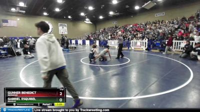 126 lbs Cons. Round 1 - Gabriel Esquibel, Reedley vs Gunner Benedict, Redwood