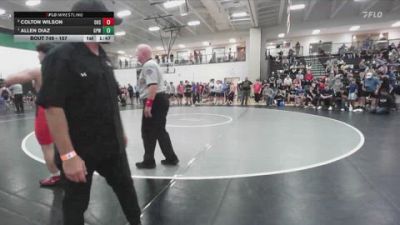 157 lbs Quarterfinal - Allen Diaz, GPWA vs Colton Wilson, Ozark High School