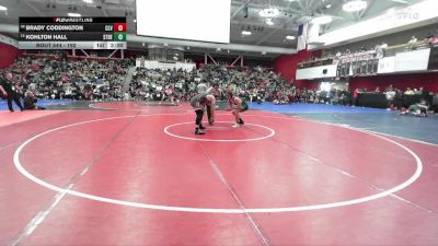 192 lbs Champ. Round 3 - Kohlton Hall, St Bernard vs Brady Coddington, Clayton Valley