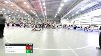 160 lbs Quarterfinal - Jared Keslar, Young Guns Black vs Patrick Downing, Illinois Menace Lightning