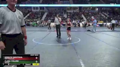 80 lbs Quarterfinal - Addilyn Westfahl, Iron Grapplers vs Clara Collins, Abilene