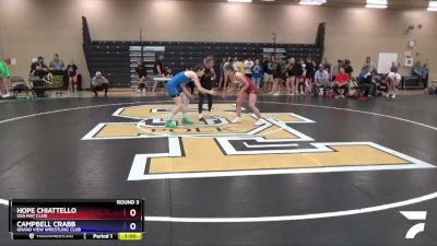 112 lbs Round 3 - Hope Chiattello, USA Mat Club vs Campbell Crabb, Grand View Wrestling Club