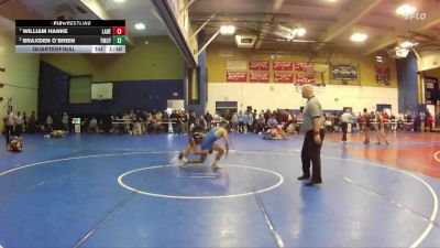 113 lbs Quarterfinal - William Hanke, Laguna Beach vs Braxden O`Brien, Temescal Canyon