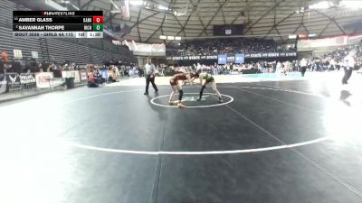 Girls 4A 115 lbs Quarterfinal - Amber Glass, Kamiakin (Girls) vs Savannah Thorpe, Richland (Girls)