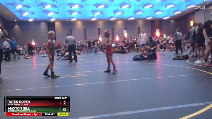 58 lbs Cons. Semi Maxton Gill Beatrice Wrestling Club vs Taten Roper Missouri Outlaws