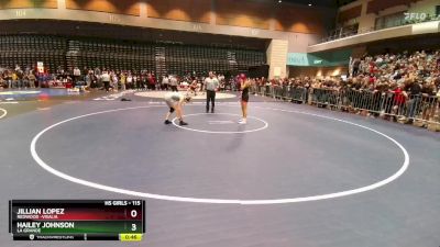 100 lbs Champ. Round 1 - Mia LoBue, Redwood -Visalia vs Alexis Toscano, Lincoln (Stockton)