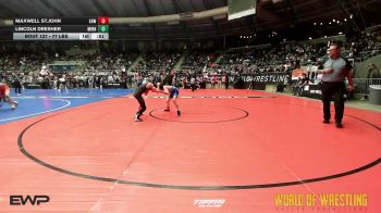 77 lbs Consi Of 8 #1 - Maxwell St.John, Greater Heights Wrestling vs Lincoln Dresher, Minnesota Elite