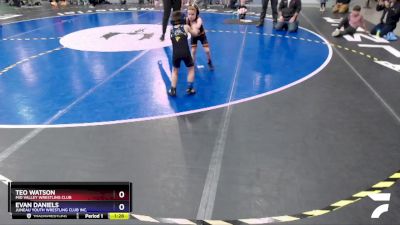 45 lbs X Bracket - Teo Watson, Mid Valley Wrestling Club vs Evan Daniels, Juneau Youth Wrestling Club Inc.