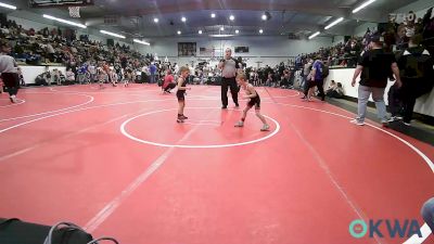 46 lbs Consi Of 16 #2 - Bodie Barr, Verdigris Youth Wrestling vs Hunter Peterson, Claremore Wrestling Club
