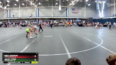 72 lbs Round 1 (6 Team) - Brody Codd, Headhunters vs Niko Johnson, Capital City WC