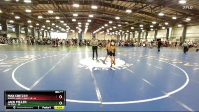 96 lbs Rd# 1 9:00am Friday - Jack Miller, PA Gold vs Max Critzer, Ranger Wrestling Club