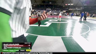 74 lbs Cons. Semi - Ole Massey-O`Hanlon, NWWC vs Elliot Colliflower, Inland Northwest Wrestling Training Center