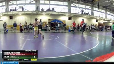 97 lbs 1st Place Match - Noah Dove, Eastside Wrestling Club vs Nicholas Freeze, Midwest Regional Training Center