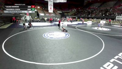 56 lbs 7th Place Match - Alijah Moreno, So Cal Hammers Wrestling vs Maverick Costa, MatTime Wrestling