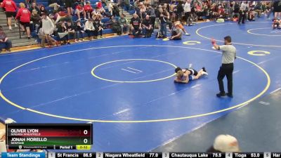 101 lbs Cons. Round 2 - Jonah Morello, Newfane vs Oliver Lyon, Niagara Wheatfield