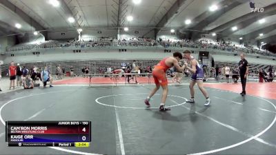 190 lbs Cons. Round 2 - Kaige Orr, Missouri vs Cam`Ron Morris, Belton Wrestling Club