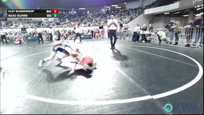 75 lbs 3rd Place - Clay Blankenship, Mustang Bronco Wrestling Club vs Isaac Glover, Brushy Wrestling Club