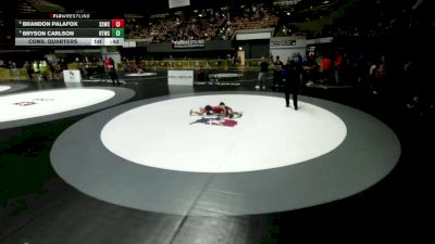 53 lbs Cons. Quarters - Brandon Palafox, Southwest Stallions Wrestling Club vs Bryson Carlson, Ripon Tribe Wrestling Club