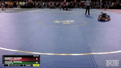 D2-144 lbs Champ. Round 1 - Garrett Hilborn, John Glenn HS (Bay City) vs Michael Gonyeau, Plainwell HS