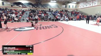 126 lbs Quarterfinal - Raiden Cook, Victory Wrestling-Central WA vs Finn Williams, Mat Demon Wrestling Club