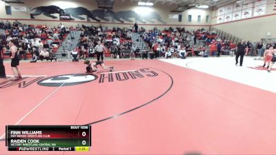 126 lbs Quarterfinal - Raiden Cook, Victory Wrestling-Central WA vs Finn Williams, Mat Demon Wrestling Club