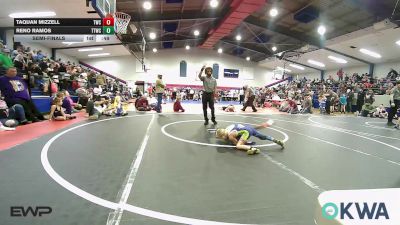 52 lbs Semifinal - Taquan Mizzell, Tahlequah Wrestling Club vs Reno Ramos, Team Tulsa Wrestling Club