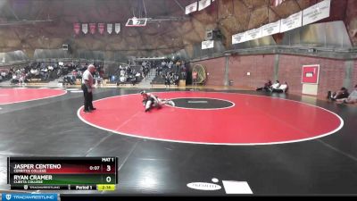 149 lbs Cons. Round 2 - Jasper Centeno, Cerritos College vs Ryan Cramer, Cuesta College