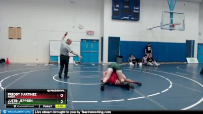 182 lbs Quarterfinal - Justin Jeppsen, Bonneville vs Freddy Martinez, Minico