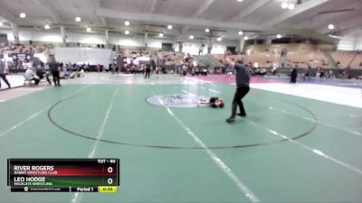 40 lbs Semifinal - River Rogers, Rabbit Wrestling Club vs Leo Hodge, Wildcats Wrestling