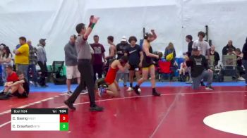 135 lbs Quarterfinal - Christopher Gaeng, Westminster vs Caleb Crawford, Bethel Park