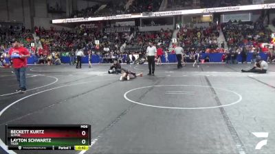 67 lbs Quarterfinal - Layton Schwartz, Tiger vs Beckett Kurtz, SlyFox