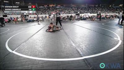 46 lbs Consi Of 16 #2 - Stetson Seeley, Cowboy Wrestling Club vs Gavino Camarillo, Clinton Youth Wrestling